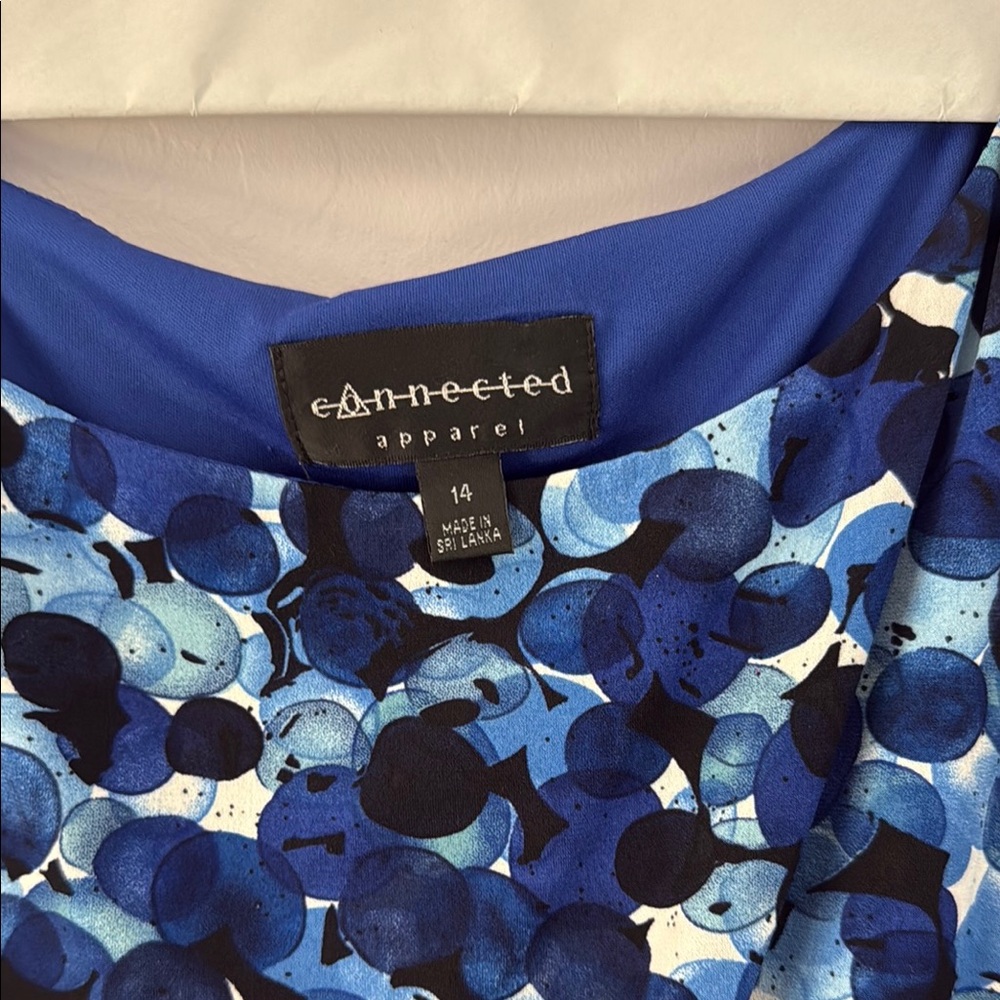 Connected Apparel Blue Embellished Midi Dress - Picture 4 of 7